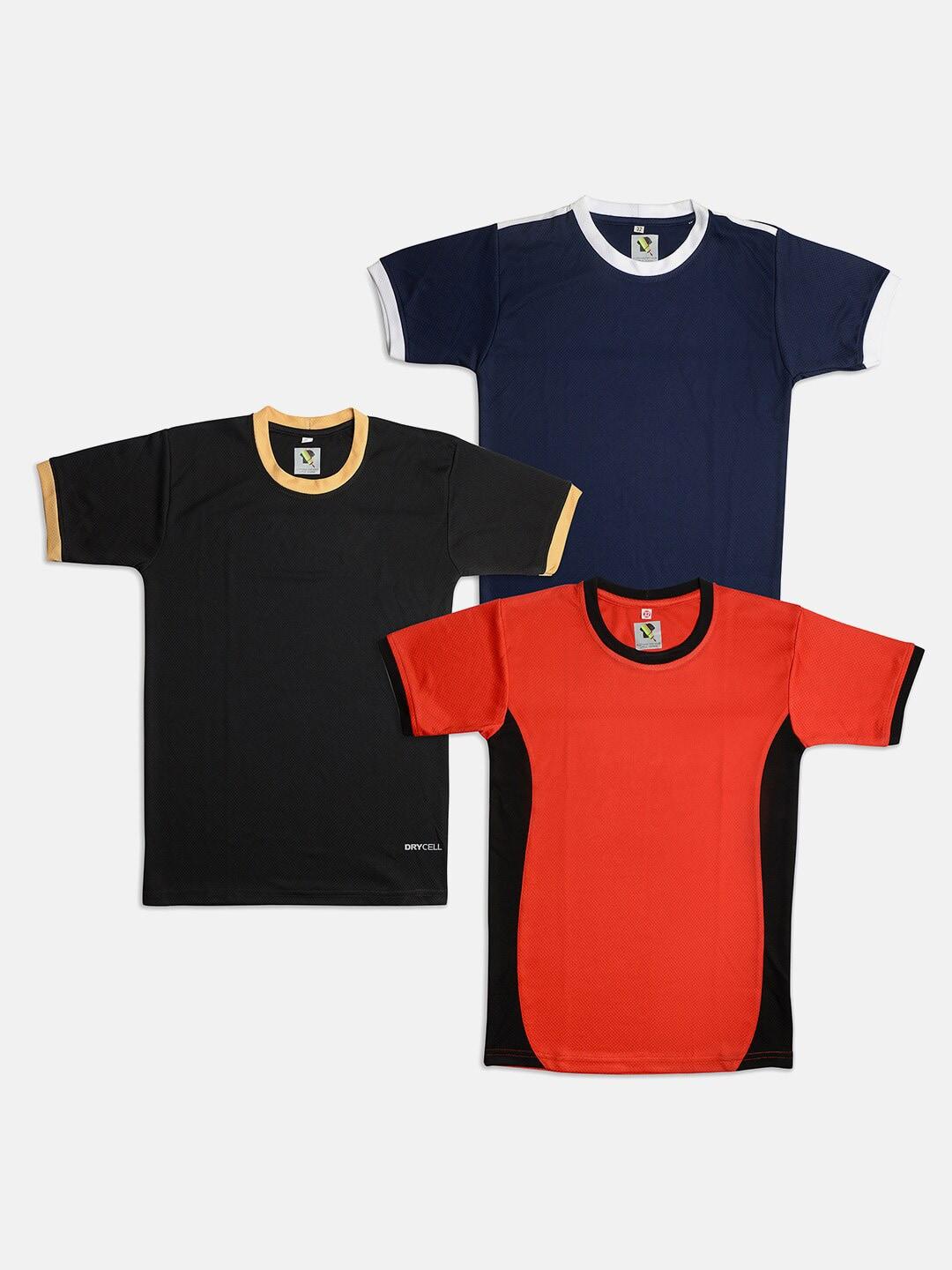 tiny hug boys black & red 3 dri-fit applique t-shirt