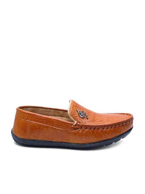tiny bugs kid's tan casual loafers