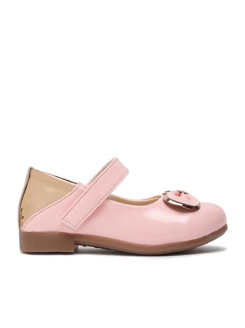 tiny bugs kids pink & gold mary jane shoes