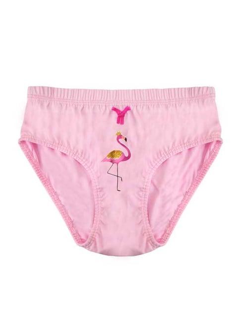 tiny bugs kids pink cotton printed briefs