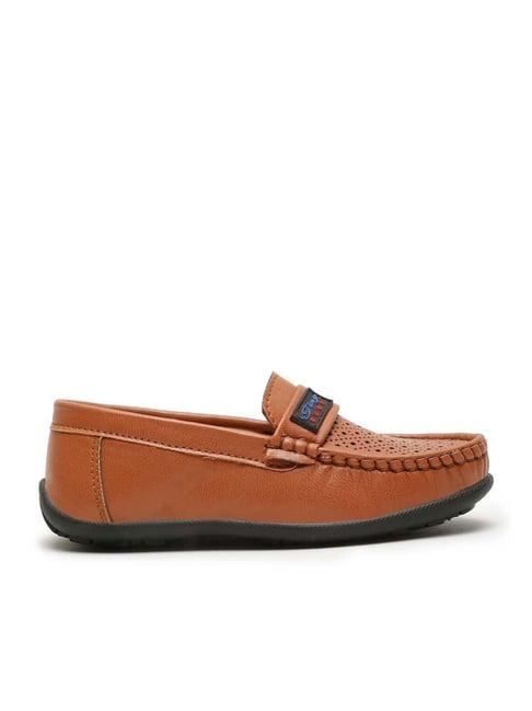 tiny bugs kids tan casual loafers