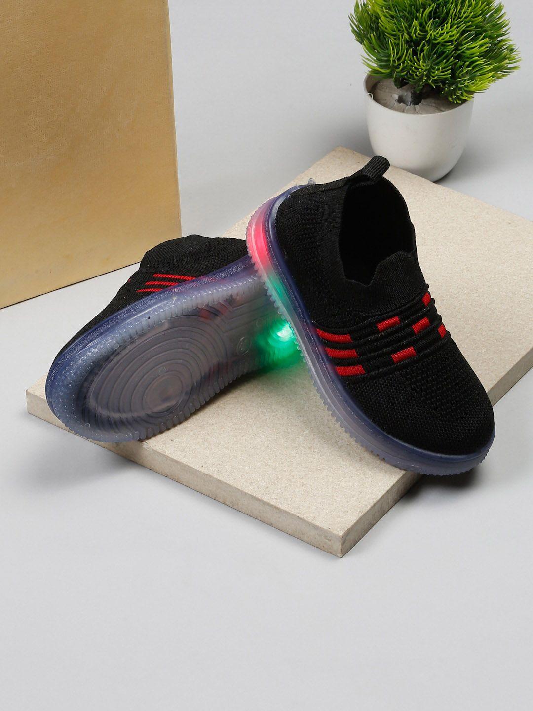 tiny bugs kids textured led flyknit slip-on sneakers