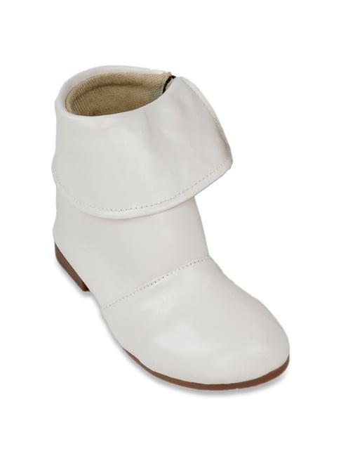 tiny bugs kids white casual boots