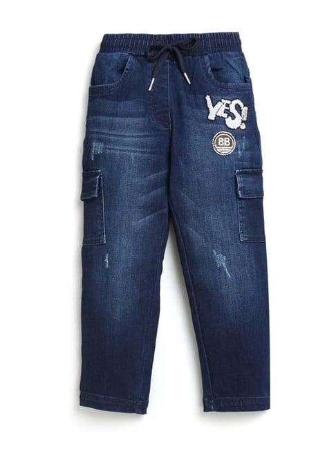tiny girl kids blue sequence jeans