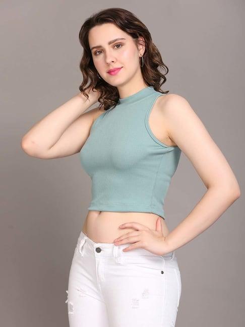 tior green crop top