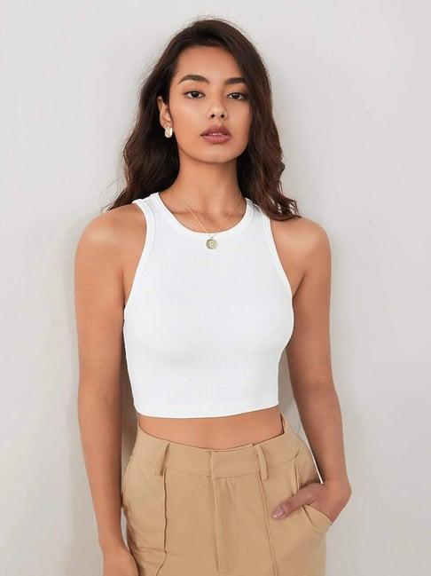 tior white crop top