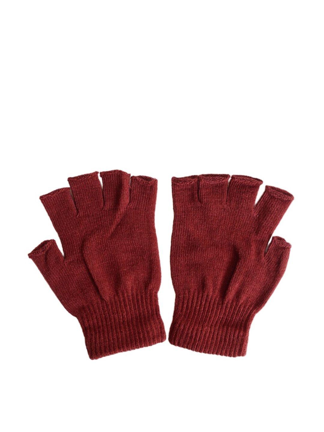 tipy tipy tap girls half finger acrylic winter gloves