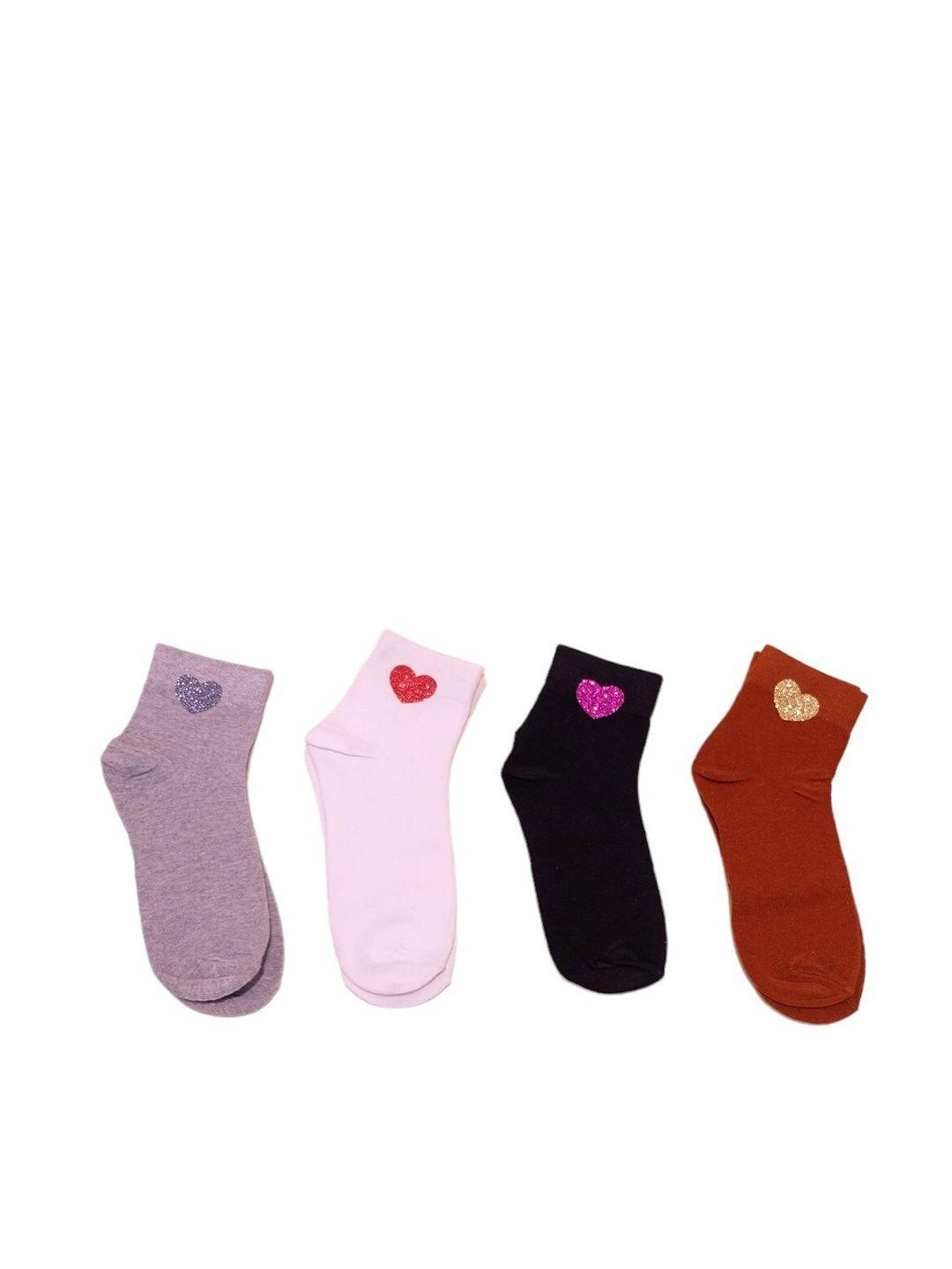 tipy tipy tap girls pack of 4 cotton ankle length socks