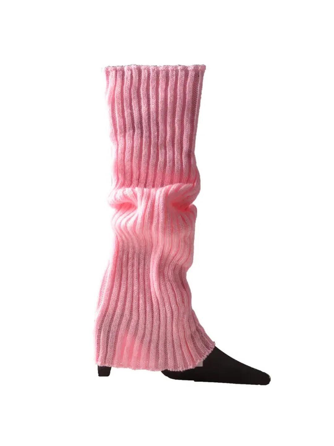 tipy tipy tap girls ribbed woolen knee length leg-warmer socks