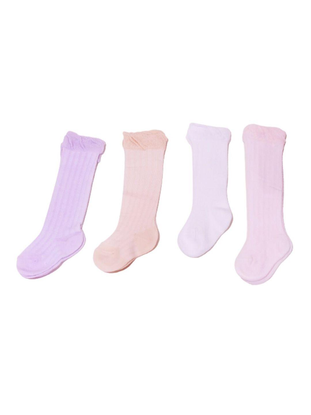 tipy tipy tap pack of 4 infants cotton knee length socks