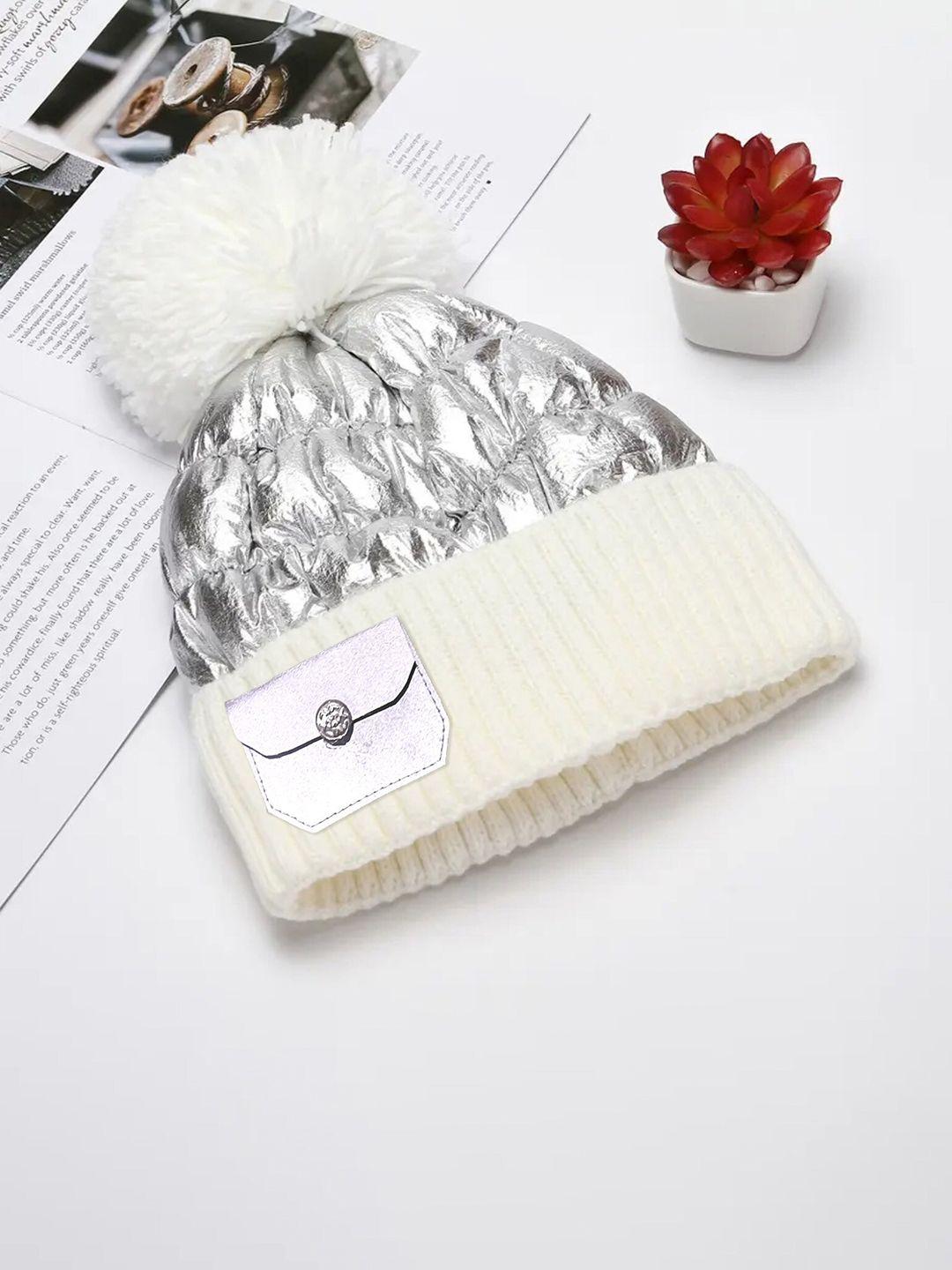 tipy tipy tap unisex self design woollen beanie