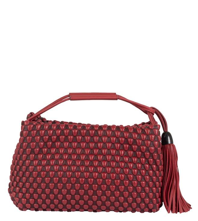 tissa fontaneda spain classic red iconic tango textured small clutch