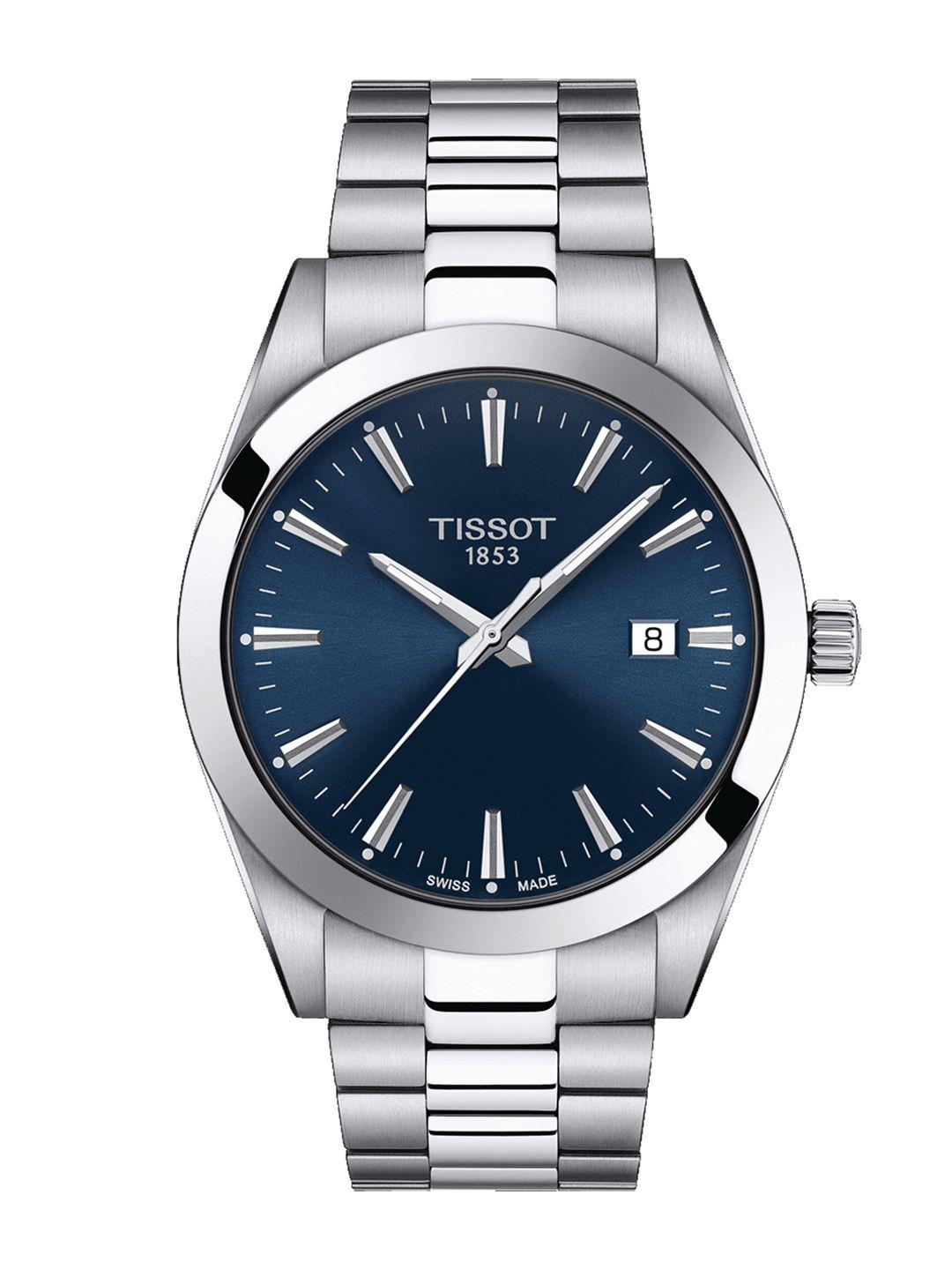 tissot men blue analogue watch t1274101104100
