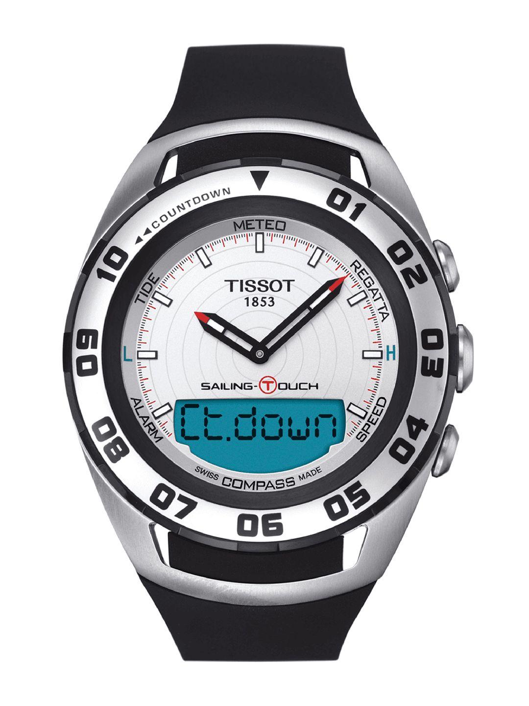 tissot men white analogue and digital watch t0564202703100