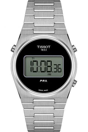 tissot t-classic black dial quartz watch with steel bracelet for men - t137.263.11.050.00