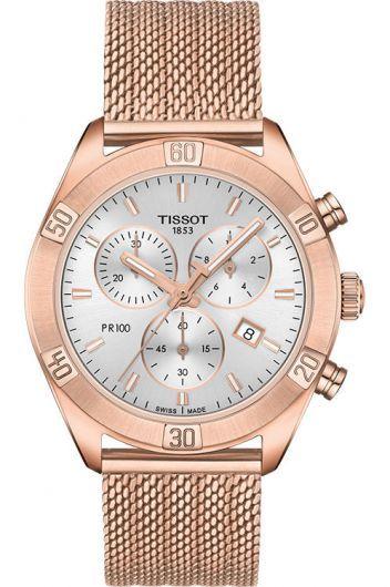 tissot t-classic silver dial quartz watch with steel & rose gold pvd bracelet for women - t101.917.33.031.00