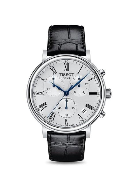 tissot t1224171603300 t-classic carson premium chronograph watch for men