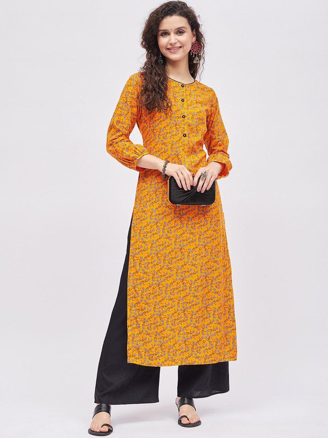 tissu women floral printed kurta with palazzos