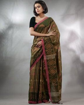 tissue handwoven soft saree with texture designs saree