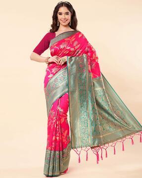 tissue soft silk kanjivarm pailey sarees with bloues piace