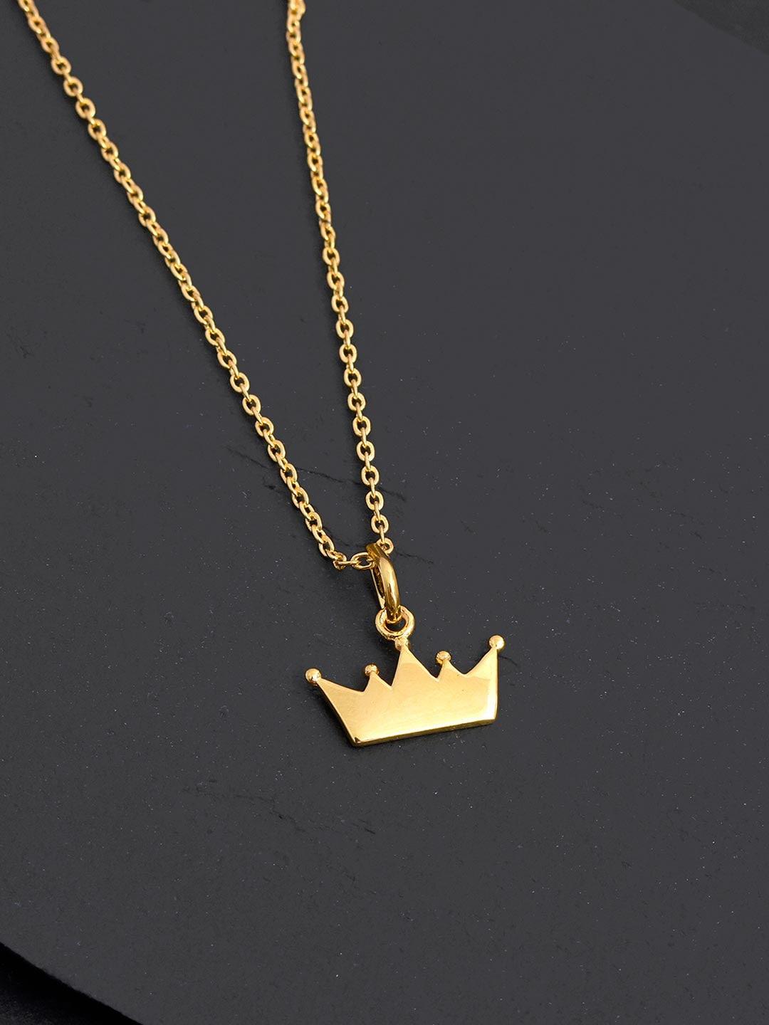 tistabene 18 k gold-plated queen pendant with chain