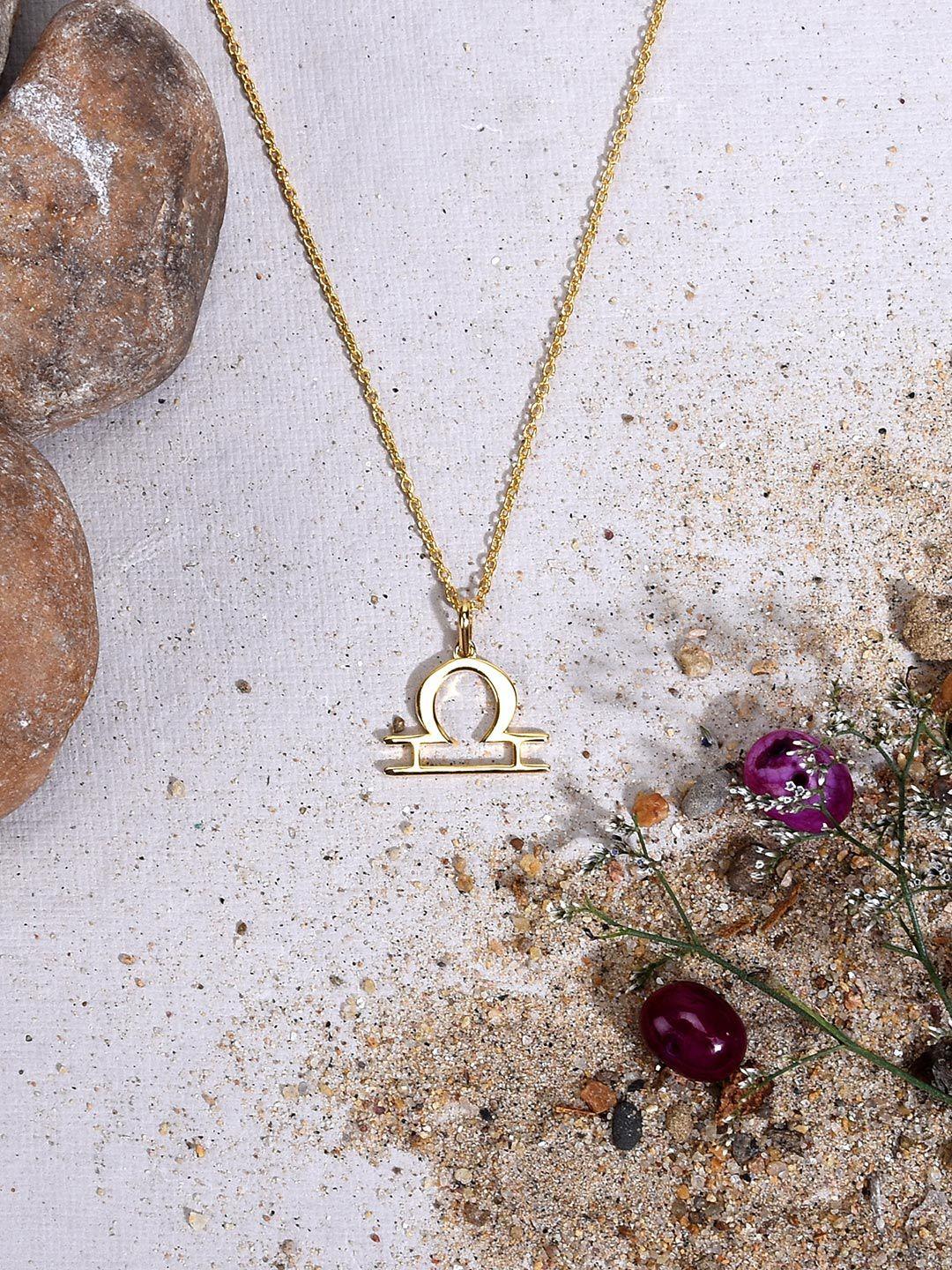 tistabene 18 k gold-plated the libra pendant with chain