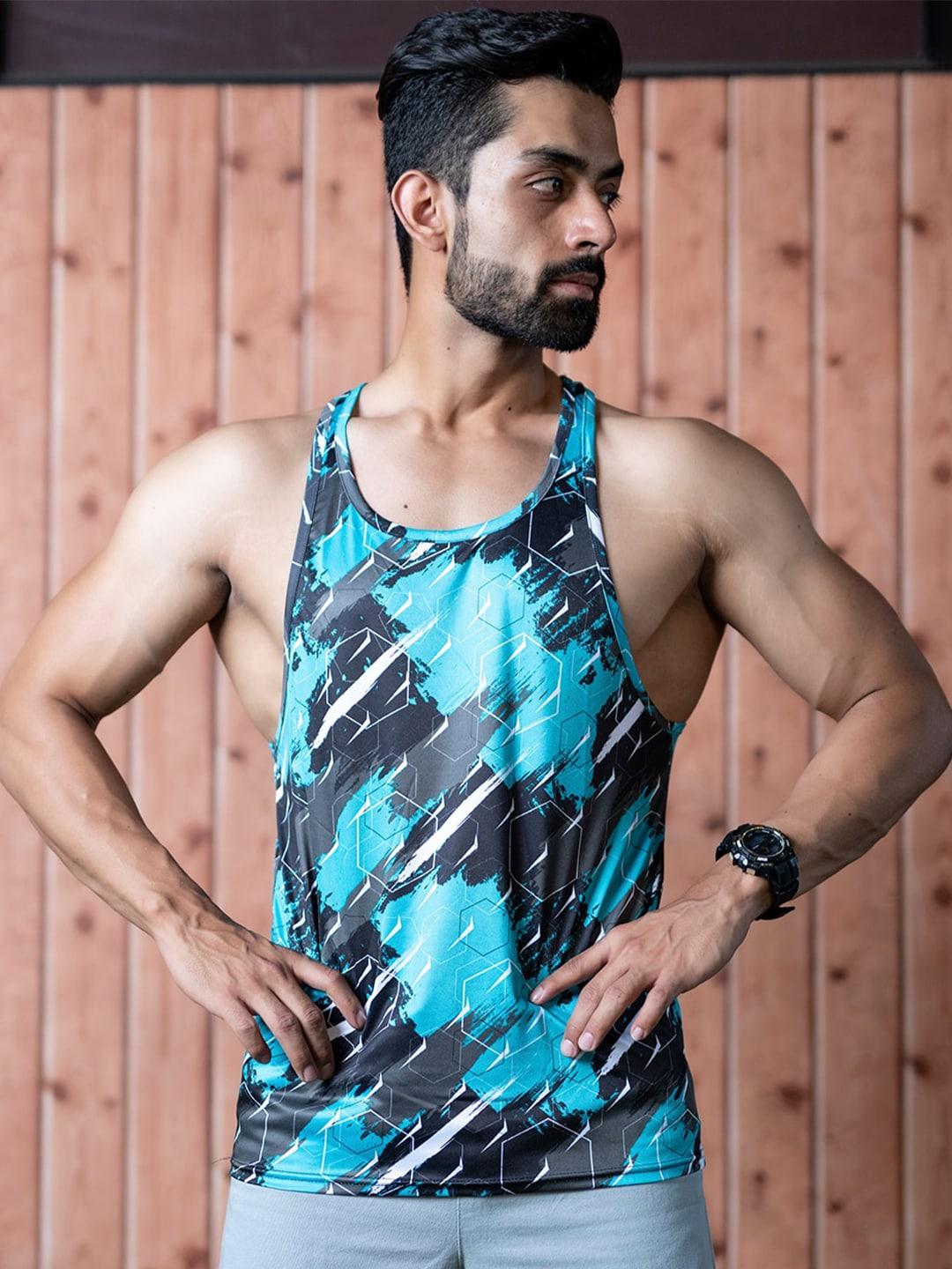 tistabene abstract printed sleeveless sports vests