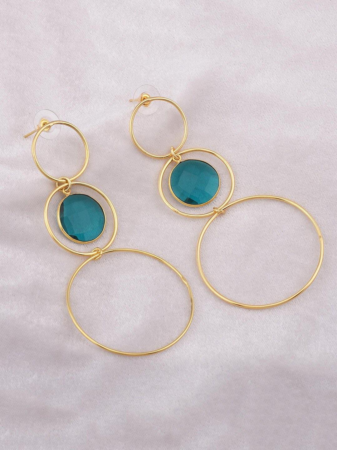 tistabene blue gold plated contemporary drop earrings