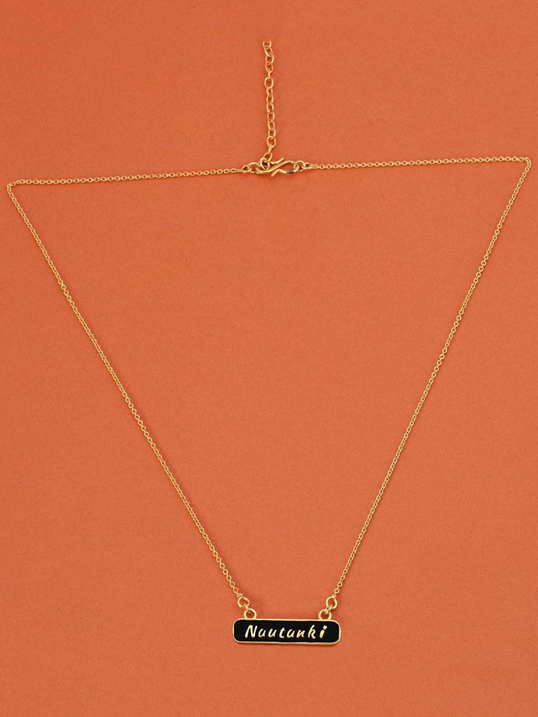 tistabene gold-plated gold-toned nautanki  pendant
