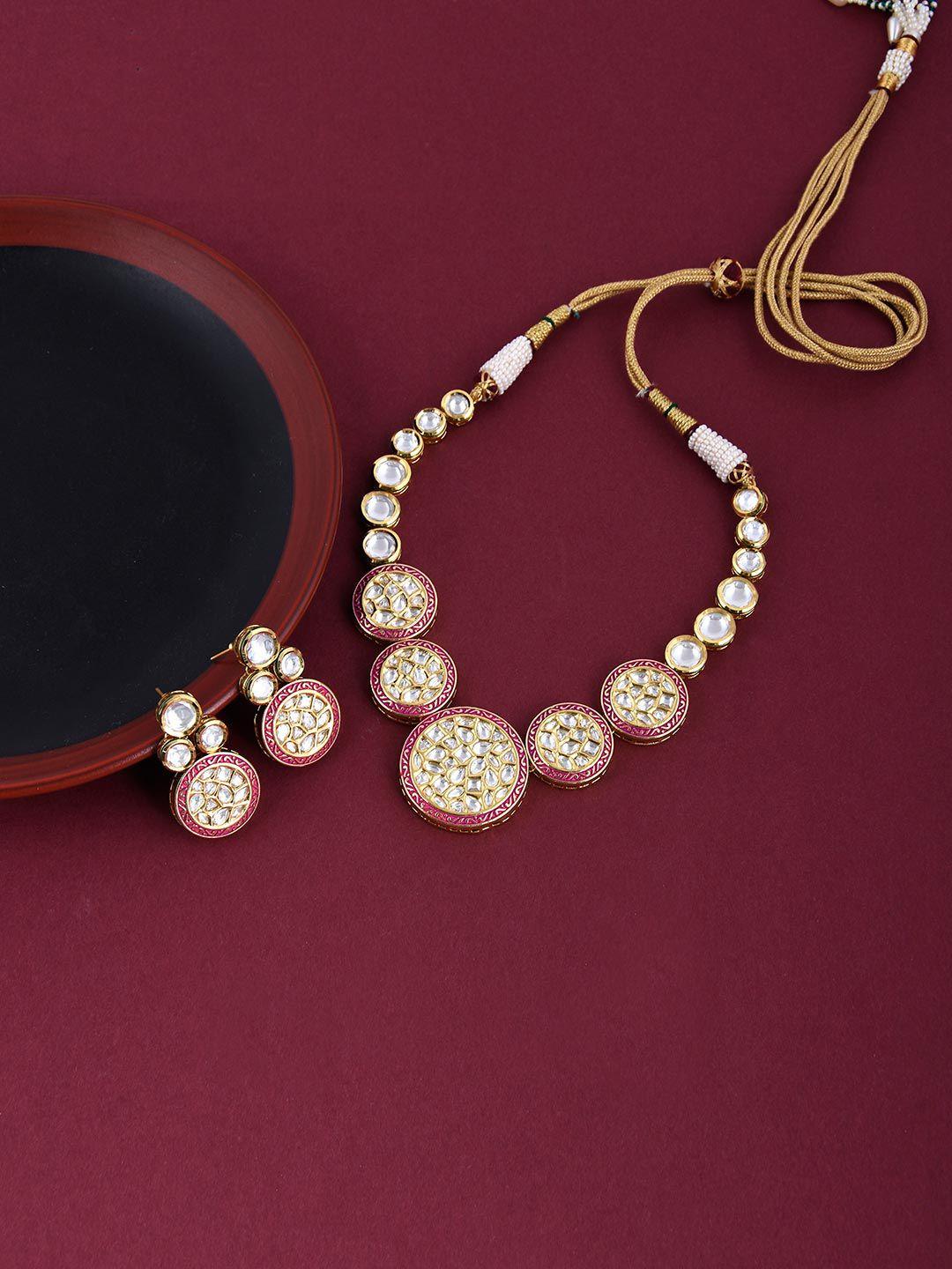 tistabene gold-plated kundan jewellery set