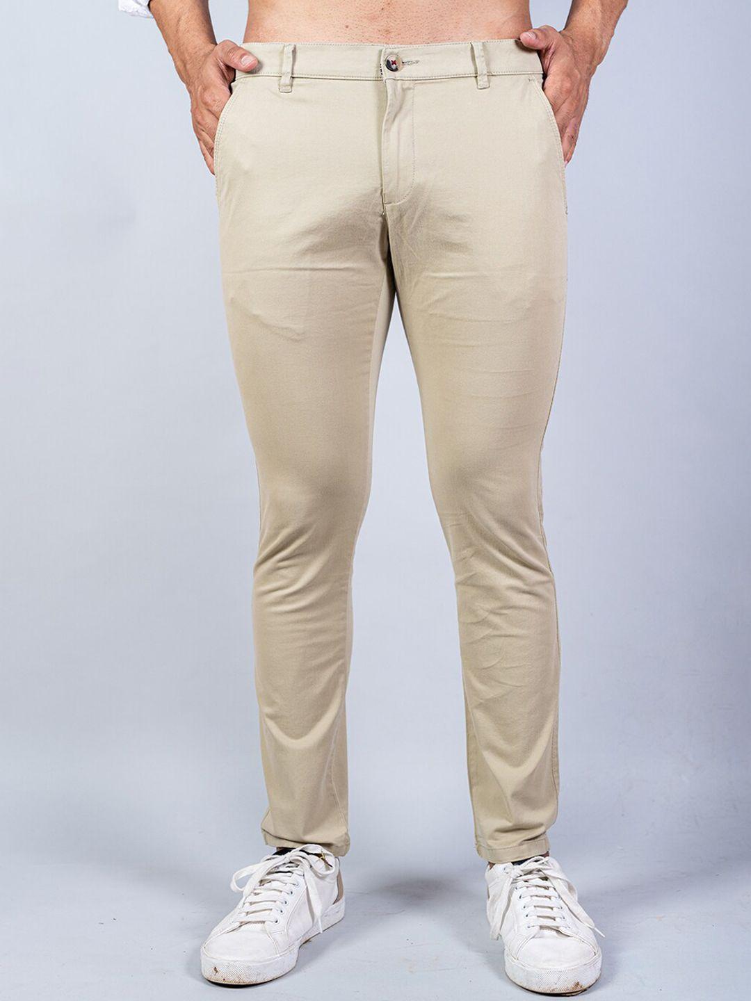 tistabene men beige relaxed cotton chinos trouser