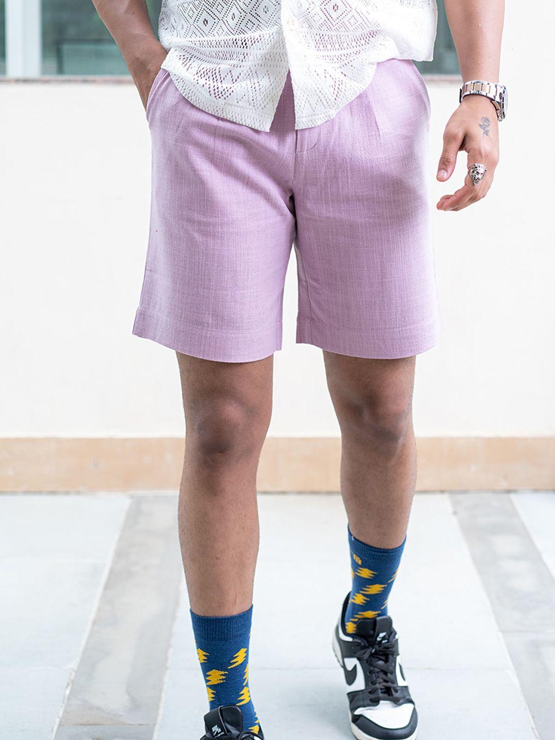 tistabene men mid-rise casual linen shorts
