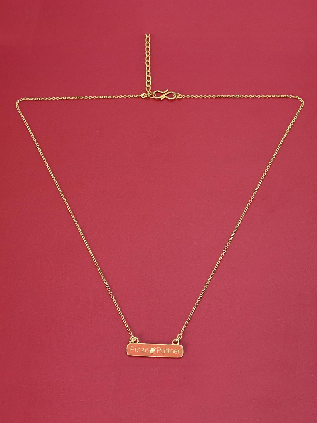 tistabene orange & gold toned pendant