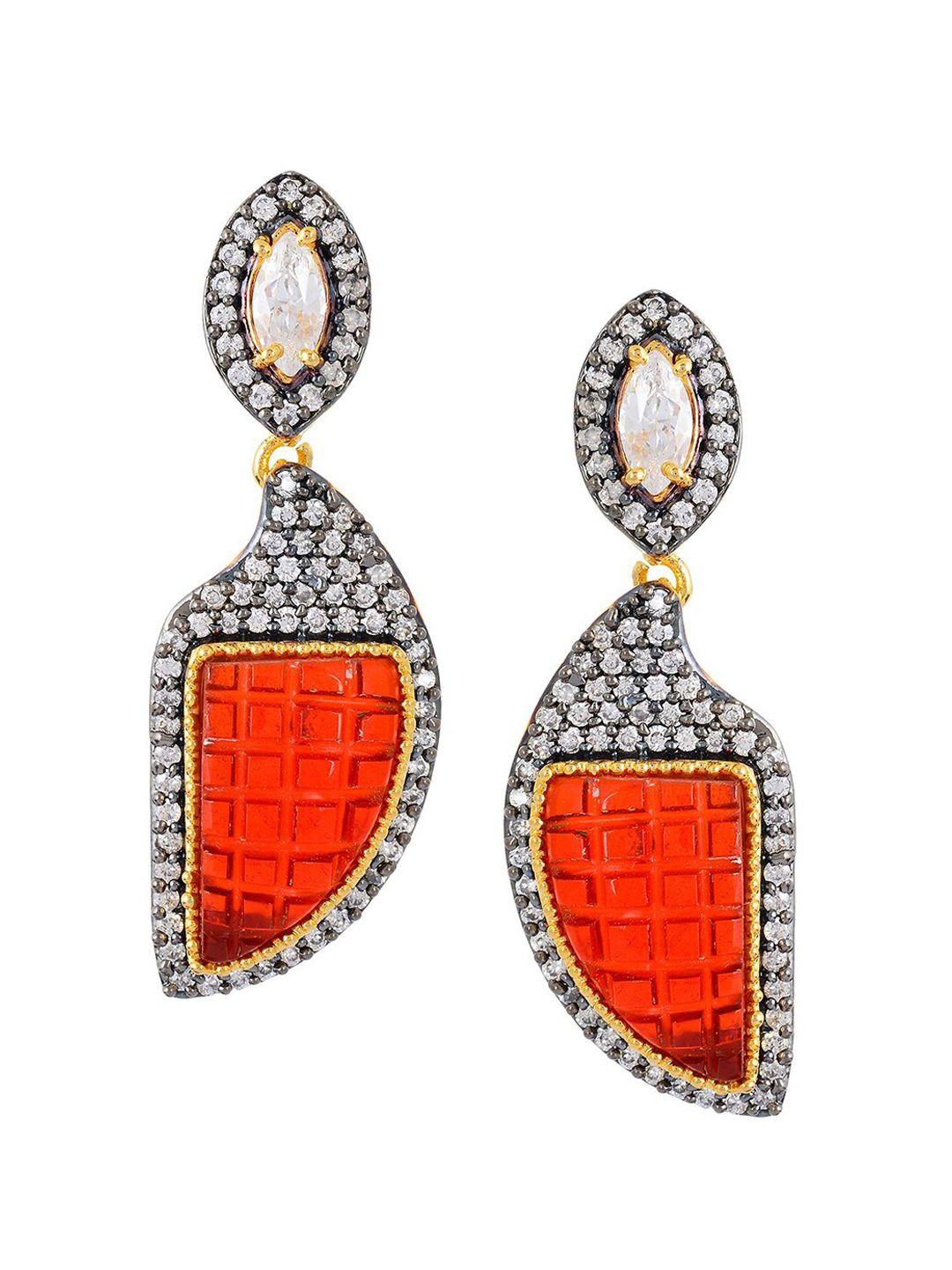 tistabene red contemporary drop earrings
