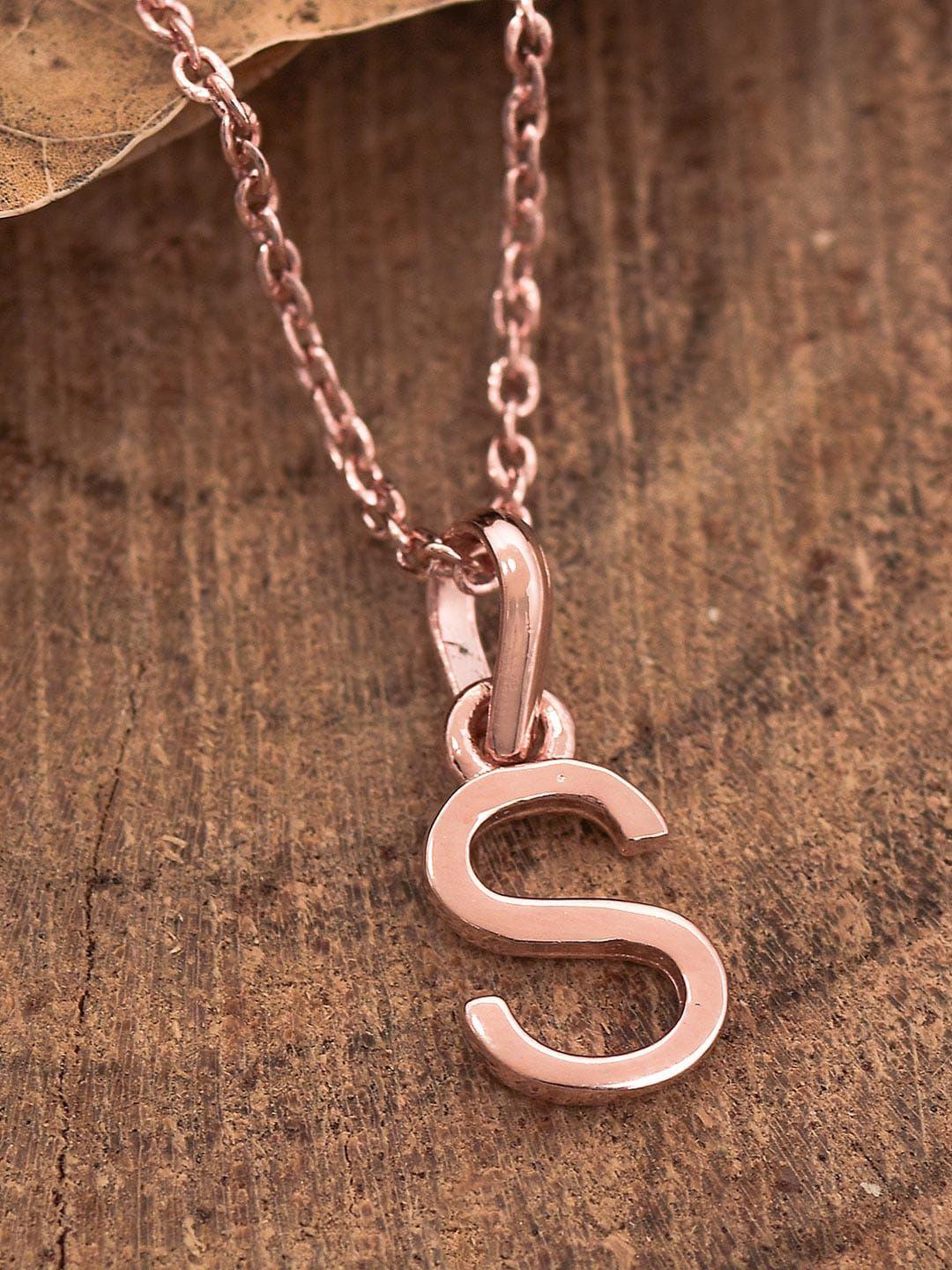 tistabene rose gold-plated s-charm pendant