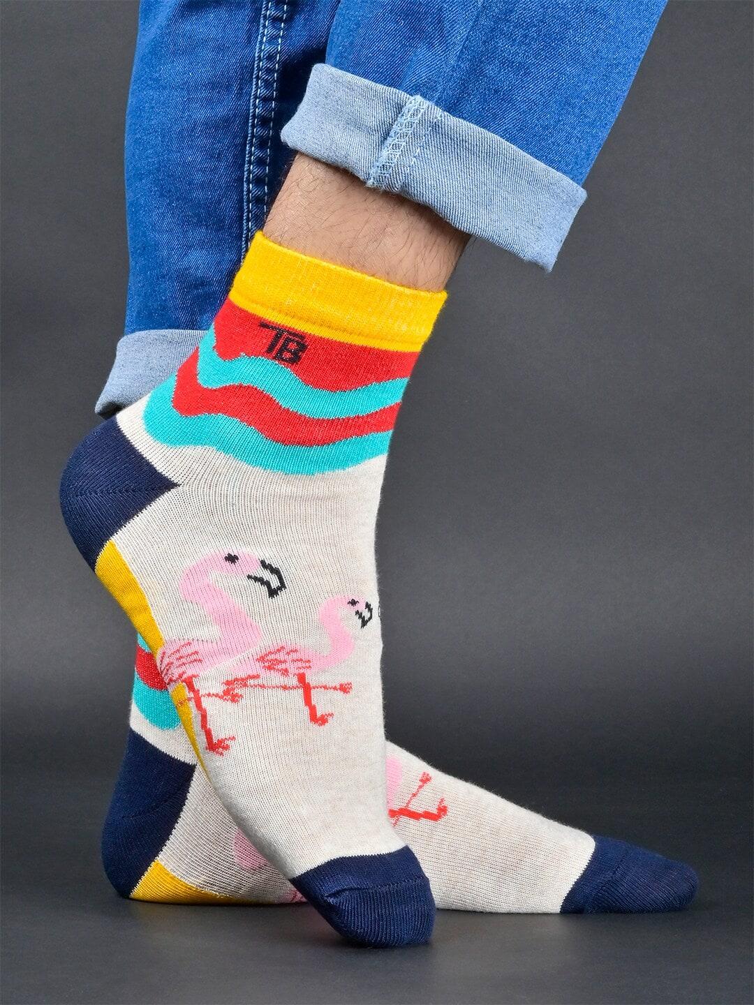 tistabene unisex patterned cotton ankle-length socks