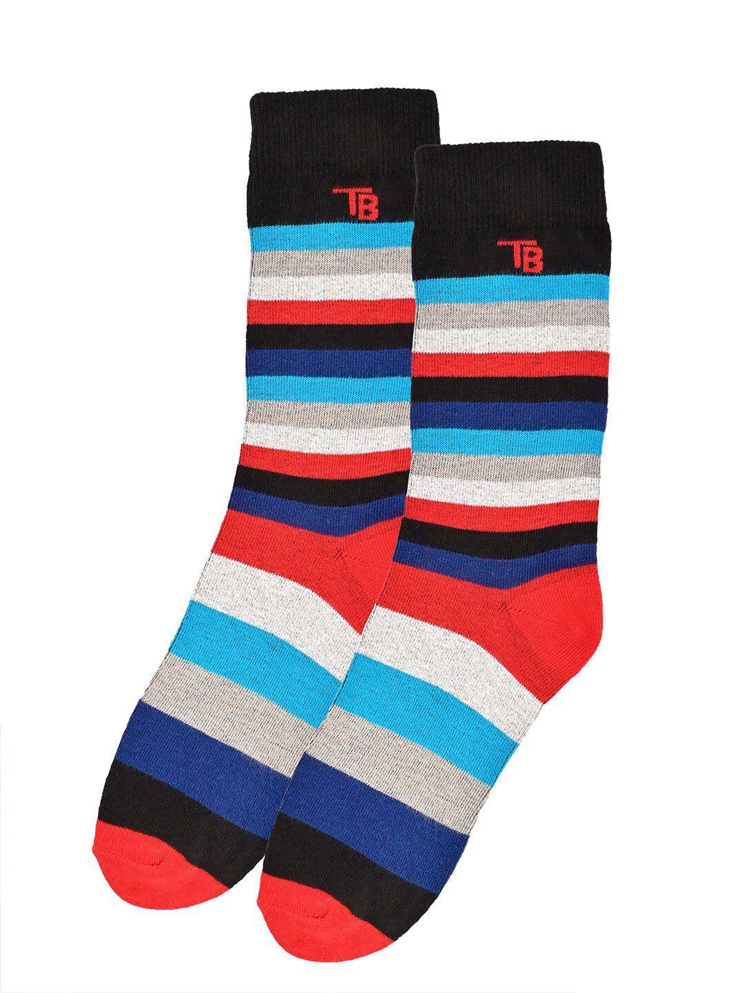 tistabene unisex striped breathable cotton calf-length socks