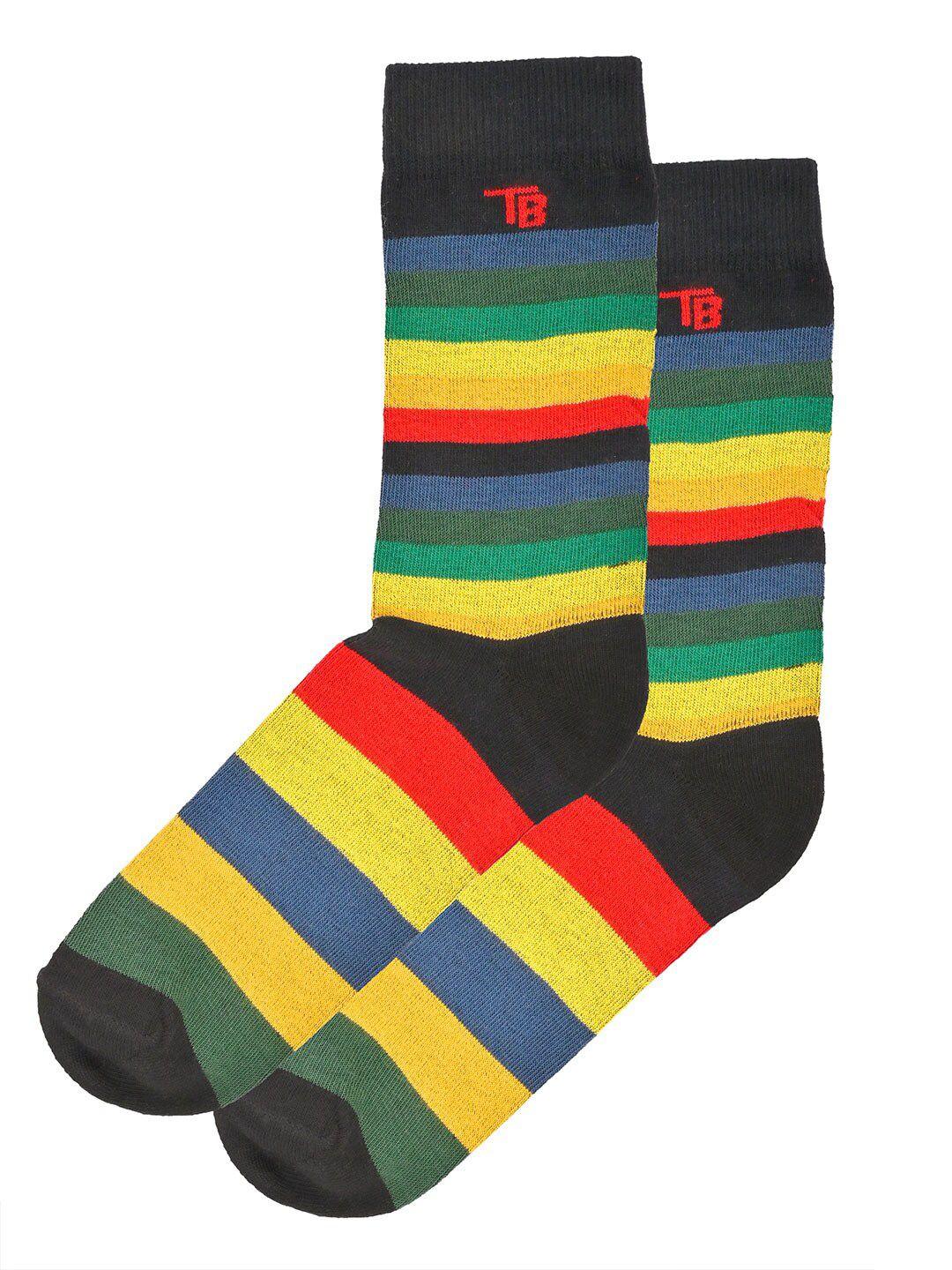 tistabene unisex striped cotton calf-length socks