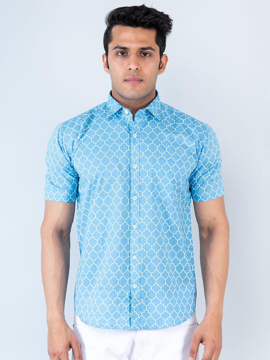 tistabene comfort ethnic motifs printed cotton casual shirt