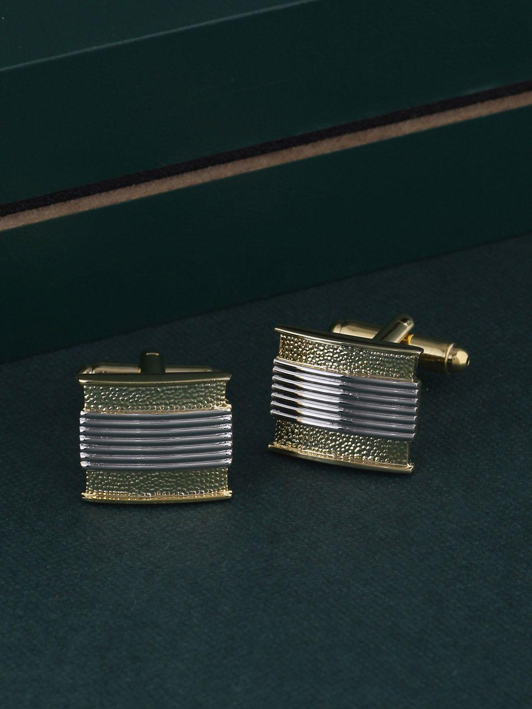 tistabene gold-toned square cufflinks