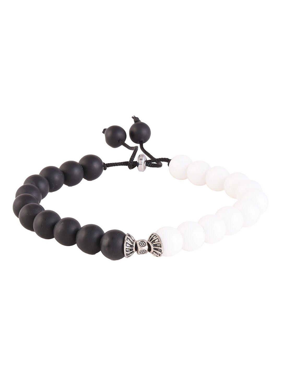 tistabene men black & white charm bracelet