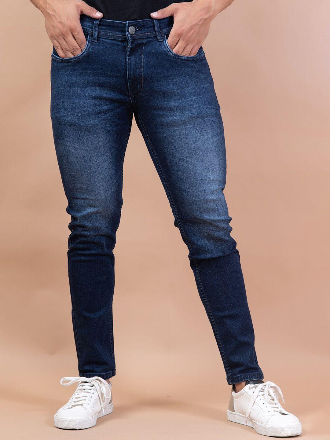 tistabene men blue comfort slim fit light fade denim stretchable jeans