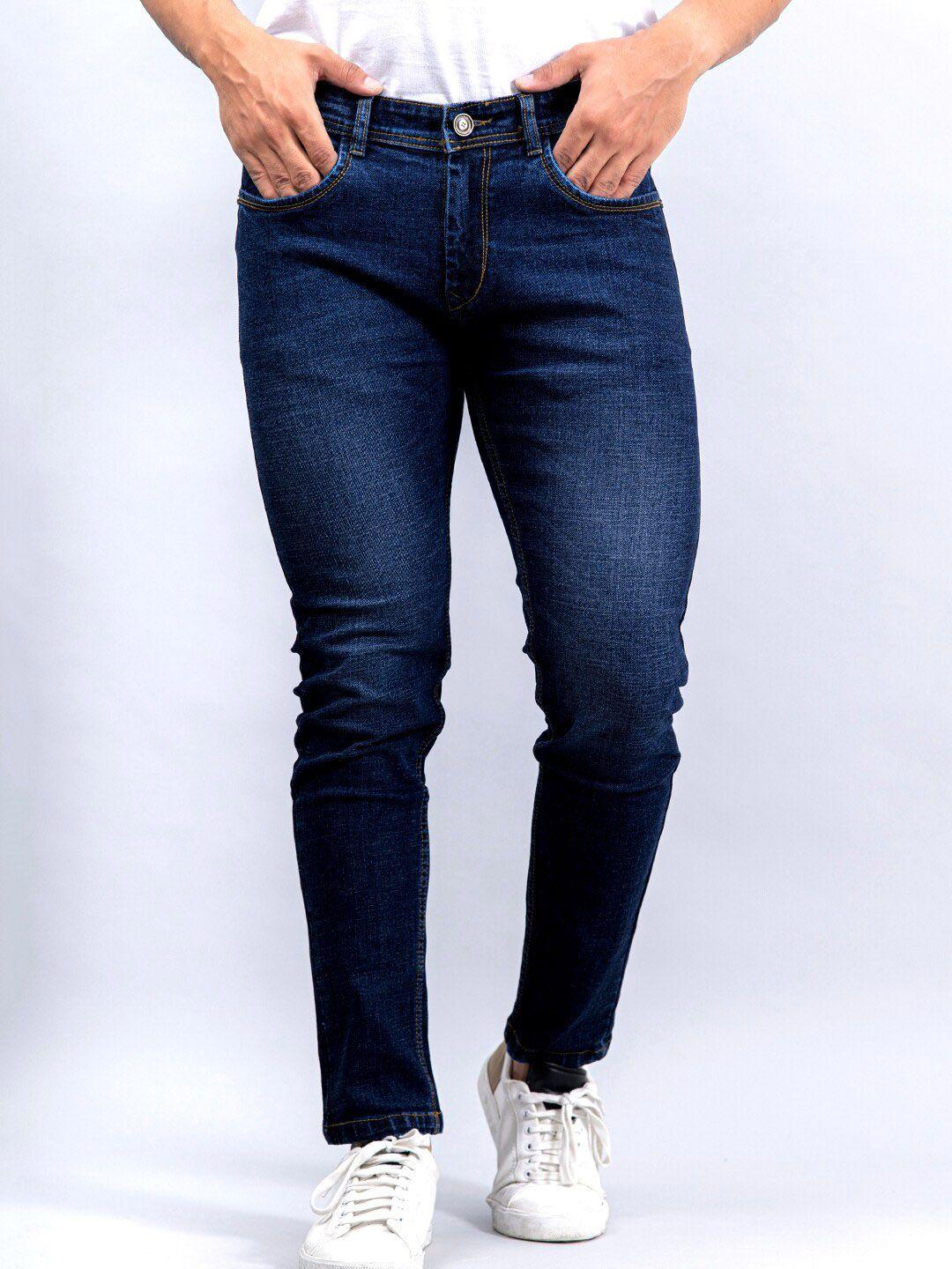 tistabene men blue comfort slim fit light fade stretchable jeans