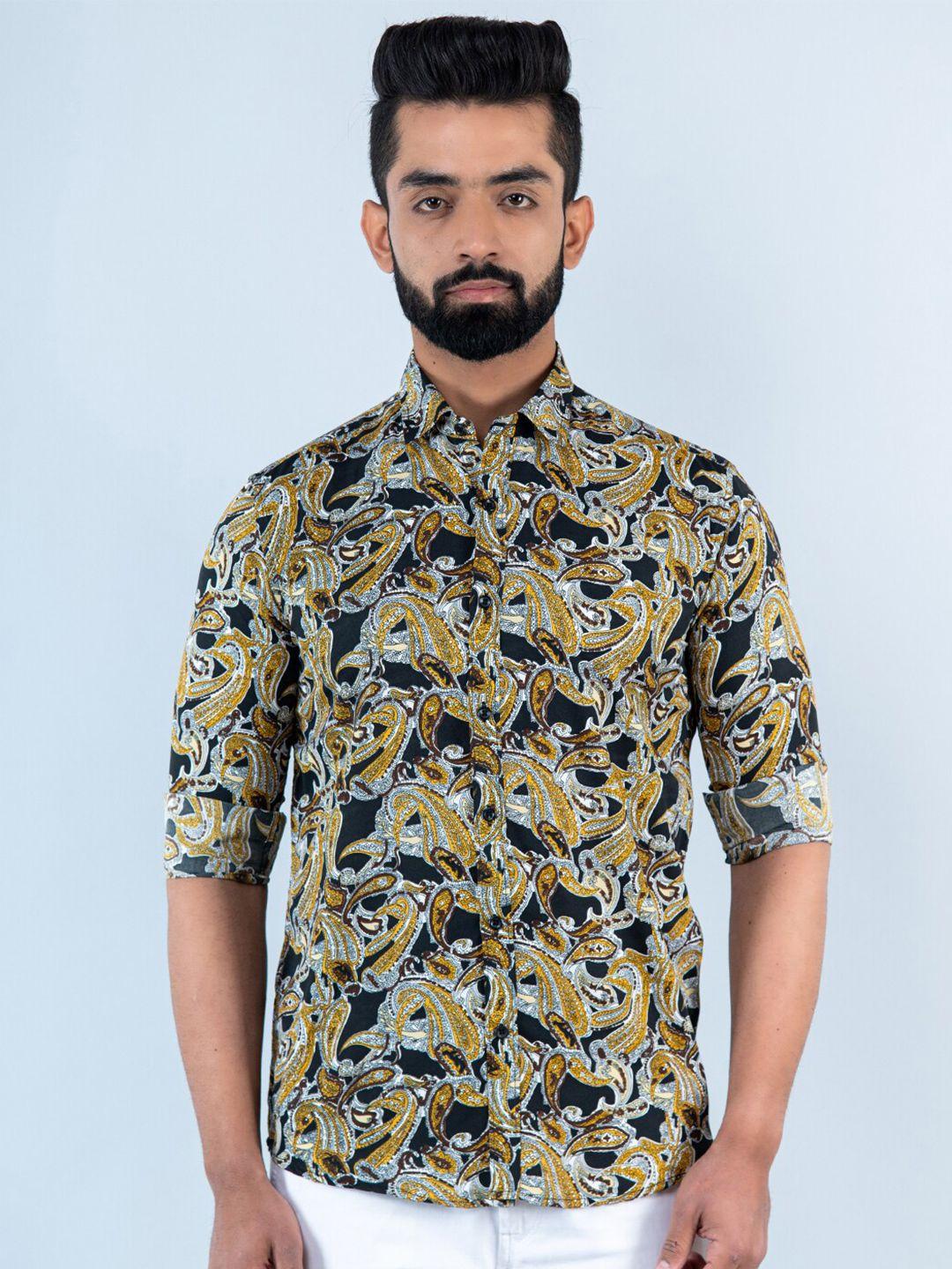 tistabene men ethnic motifs printed casual cotton shirt