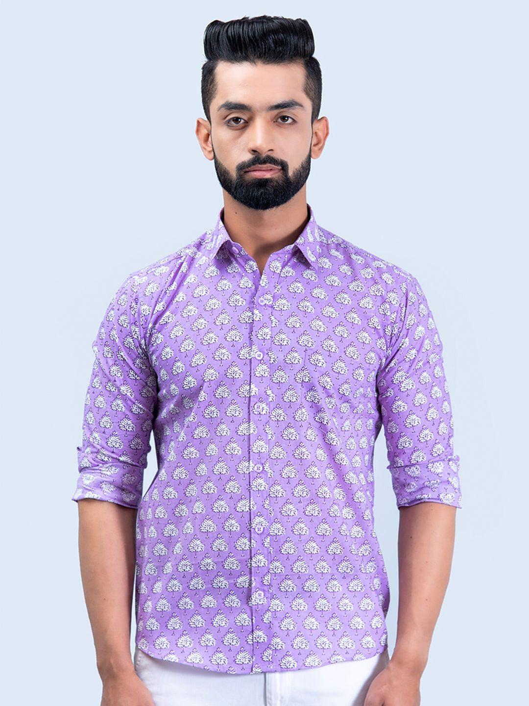 tistabene men floral printed casual cotton shirt