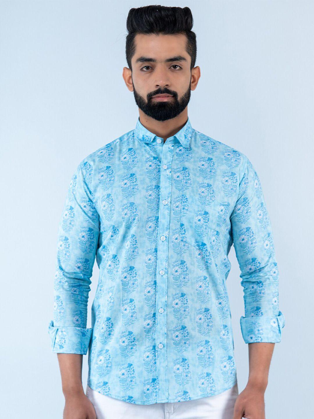 tistabene men floral printed casual cotton shirt