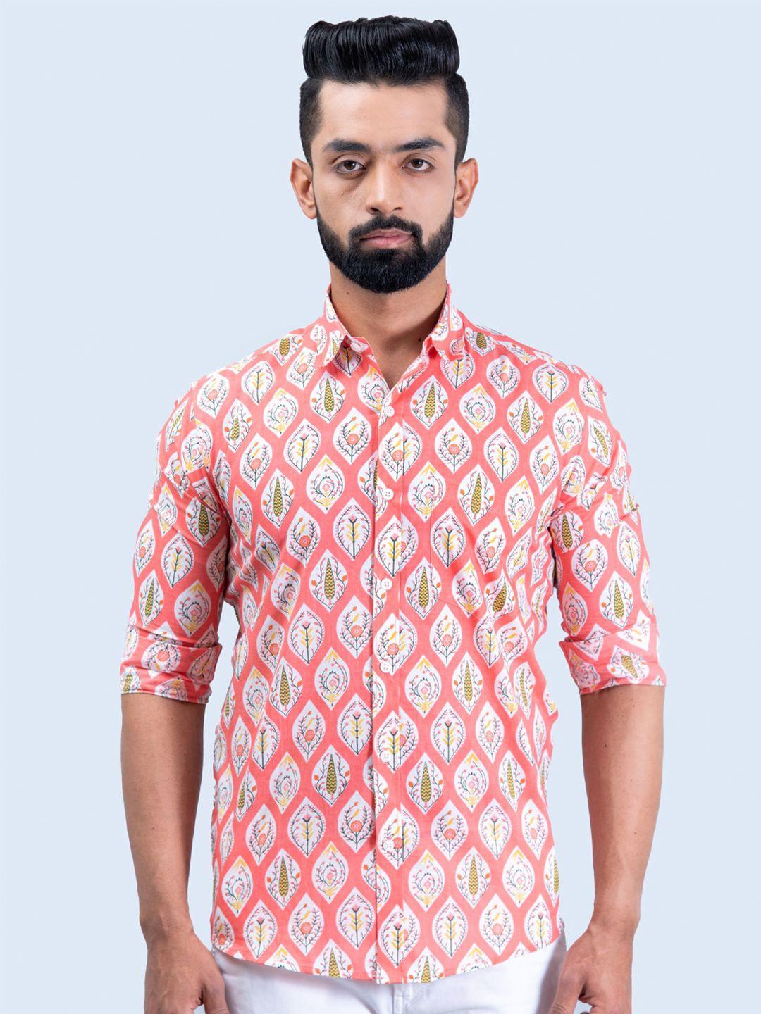 tistabene men printed casual cotton shirt