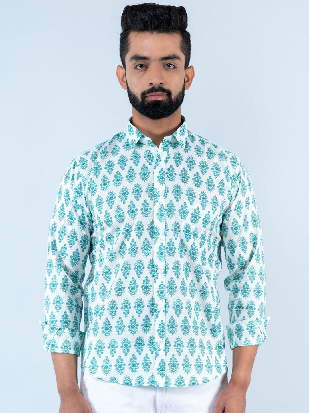 tistabene men printed cotton casual shirt