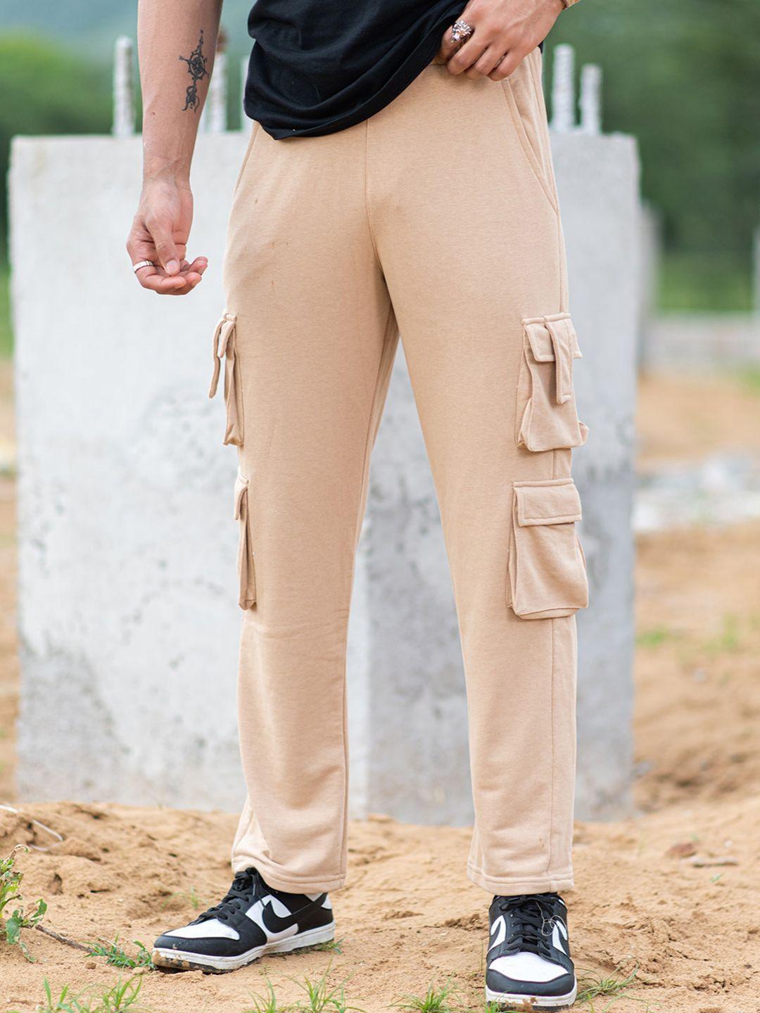 tistabene men relaxed-fit mid-rise cotton cargo joggers