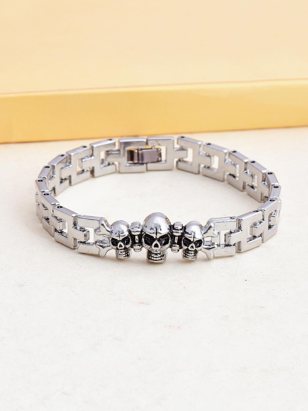 tistabene men silver-plated alloy link bracelet